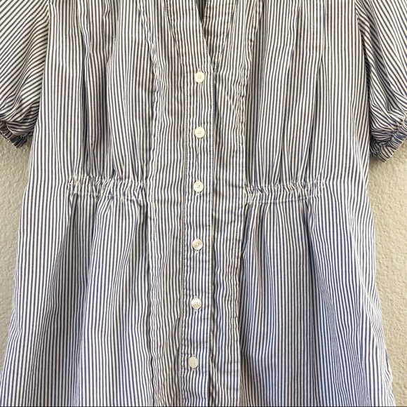 Converse White & Blue Striped Button Down Shirt XS - Picture 2 of 6